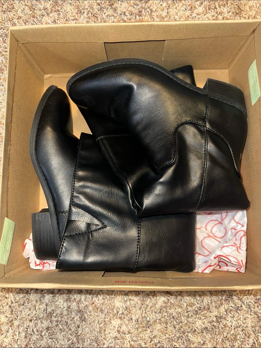 Sugar Black Over-the-Knee Leather Boots